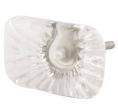Clear Rectangle Glass Cabinet Knob Online